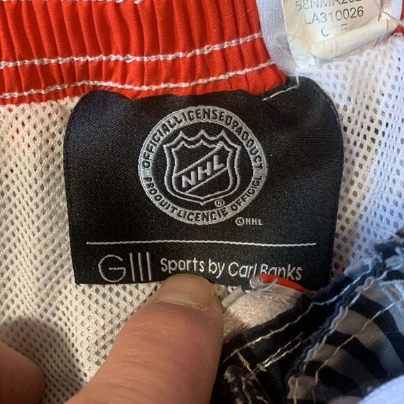 BERMUDA shorts by CARL BANKS, official NHL , large with liner - Picture 2 of 10